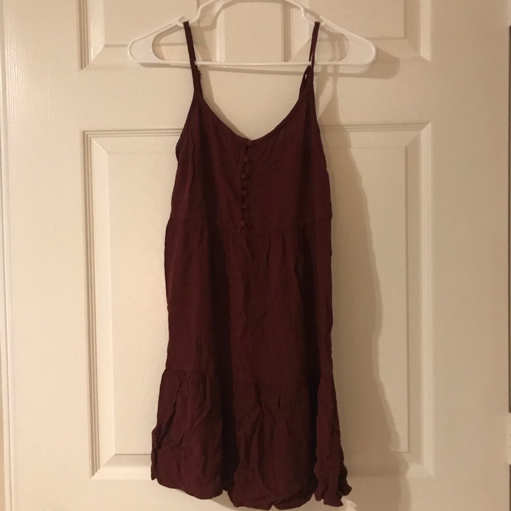 Burgundy tank dress
